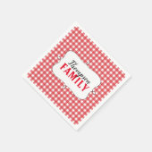 Eenvoudige Picnic Gingham Pattern-minimalist Servet (Hoek)