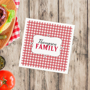 Eenvoudige Picnic Gingham Pattern-minimalist Servet