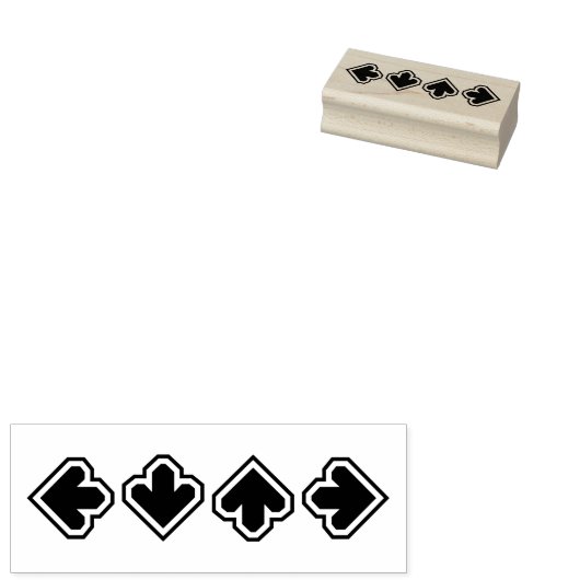 Eenvoudige pijlspread 	rubberstempel (Gestempeld)