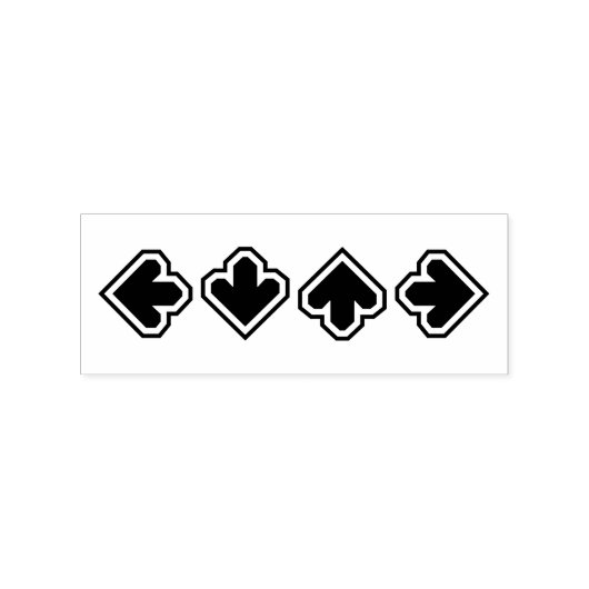 Eenvoudige pijlspread 	rubberstempel (Afrduk)