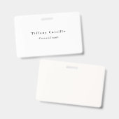 Eenvoudige Plain Elegant Modern Badge (Voor- en achterkant)