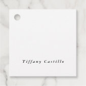 Eenvoudige Plain Elegant Modern Bedankjes Labels (Voorkant)