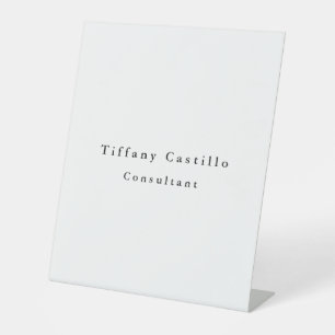 Eenvoudige Plain Elegant Modern Reclamebord Met Voetstuk