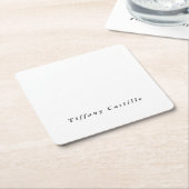 Eenvoudige Plain Elegant Modern Vierkante Kartonnen Onderzetter (Schuin)