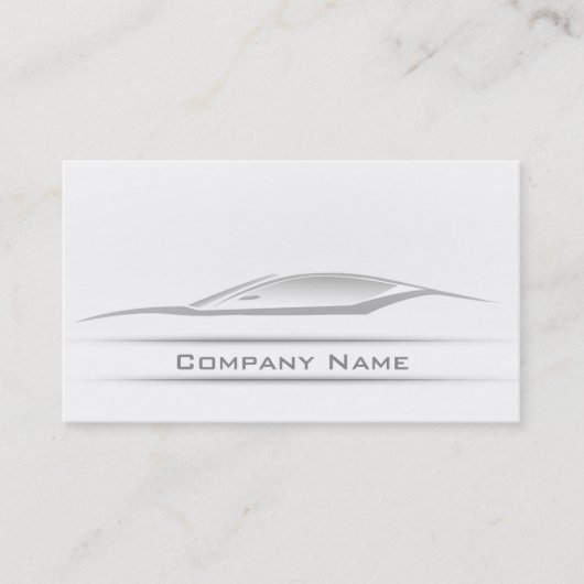 Eenvoudige Plain Grey Line Car Visitekaartje (Voorkant)
