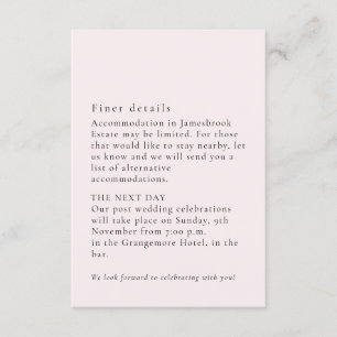 Eenvoudige Plain Minimal Blush Solid Achtergrond D Informatiekaartje