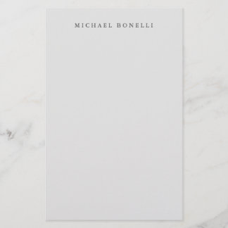 Eenvoudige Plain Minimalist Elegant Modern lichtgr Briefpapier