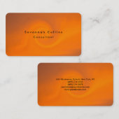 Eenvoudige Plain Oranje achtergrond Minimalistisch Visitekaartje (Voorkant / Achterkant)