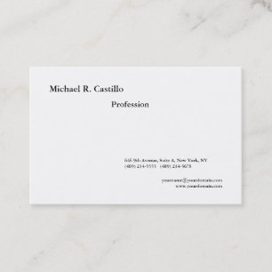 Eenvoudige Plain Zwart Wit Minimalistische Moderne Visitekaartje