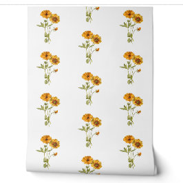 Eenvoudige Plant Met Gele Bloemen Behang