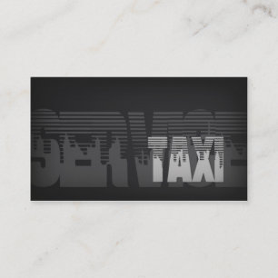 Eenvoudige platin Silver City Taxi-servicekaart Visitekaartje