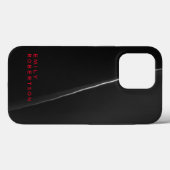 Eenvoudige platte grijze zwarte Trendy Modern mini Case-Mate iPhone Case (Achterkant (horizontaal))