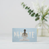 Eenvoudige platte Mint Blue Mediation & Yoga Visitekaartje (Staand voorkant)