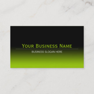 Eenvoudige platte, moderne zwarte en langgroene gr visitekaartje
