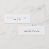 Eenvoudige platte, professionele, witte-haarstylis mini visitekaartje (Voorkant / Achterkant)