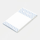 Eenvoudige Polka Dot Light Blue, persoonlijke rand Post-it® Notes (Schuin)