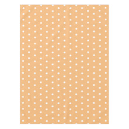 Eenvoudige Polka Dots Licht Sinaasappel en Wit Tafelkleed