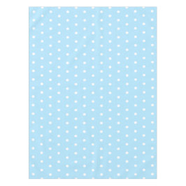 Eenvoudige Polka Dots Lichtblauw en Wit Tafelkleed
