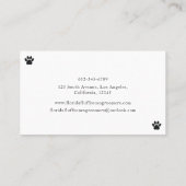 Eenvoudige pootafdrukserver visitekaartje (Achterkant)