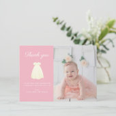 Eenvoudige popfoto Hartelijk dank! Bedankkaart (Staand voorkant)