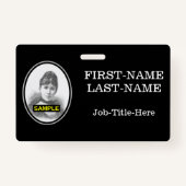 Eenvoudige portretbadge voor personeel/werknemers badge (Voorkant)