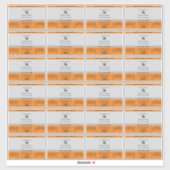Eenvoudige pot, Container Grijs Sinaasappel Produc Sticker (Vel)