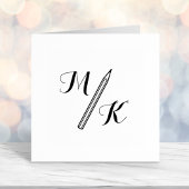 Eenvoudige potlood Monogram Initialen Zelfinktende Stempel