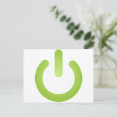 Eenvoudige Power Button Briefkaart (Staand voorkant)