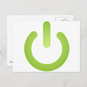 Eenvoudige Power Button Briefkaart (Voorkant / Achterkant)