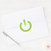 Eenvoudige Power Button Ronde Sticker (Envelop)