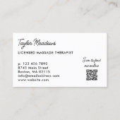 Eenvoudige Praktische QR Code Multi Afspraak Afsprakenkaartje (Achterkant)