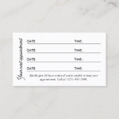 Eenvoudige Praktische QR Code Multi Afspraak Afsprakenkaartje (Voorkant)