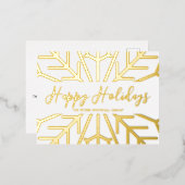 Eenvoudige Prettige feestdagen snowflake Business  (Voorkant / Achterkant)