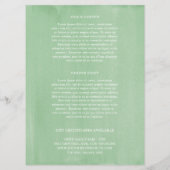 Eenvoudige prijslijst met groene schoonheidssalon (Achterkant)