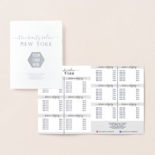 Eenvoudige prijslijst voor elegant White Silver Lo Folie Kaarten