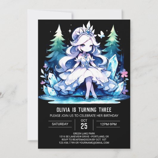 Eenvoudige Prinses Verjaardag Kaart (Voorkant)