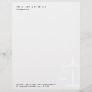 Eenvoudige procureur Letterhead Briefhoofd Ontwerp