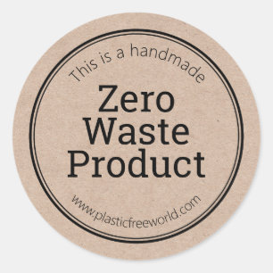 Eenvoudige productetiketten met nul afval ronde sticker