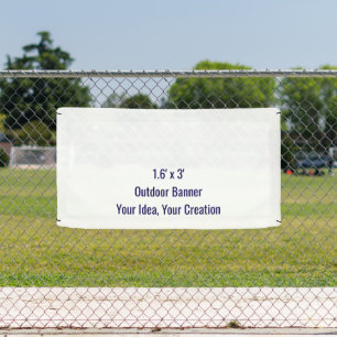 Eenvoudige professionele 1,5 m x 0,5 m buitenbanne spandoek