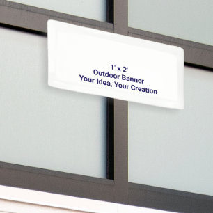 Eenvoudige professionele 1' x 2' buitenbanner spandoek