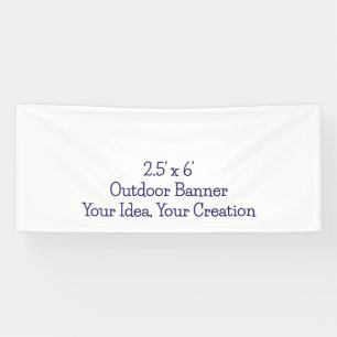 Eenvoudige professionele 2,5' x 6' buitenbanner spandoek