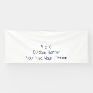 Eenvoudige professionele 4' x 10' buitenbanner spandoek