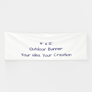 Eenvoudige professionele 4' x 12' buitenbanner spandoek