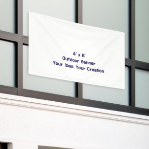 Eenvoudige professionele 4' x 6' buitenbanner spandoek