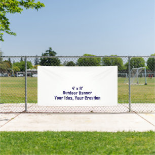 Eenvoudige professionele 4' x 8' buitenbanner spandoek