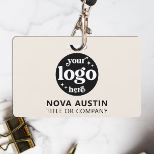 Eenvoudige Professionele Bedrijf Logo Personeel ID Badge