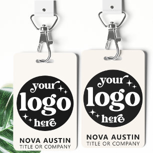 Eenvoudige Professionele Bedrijf Logo Personeel ID Badge