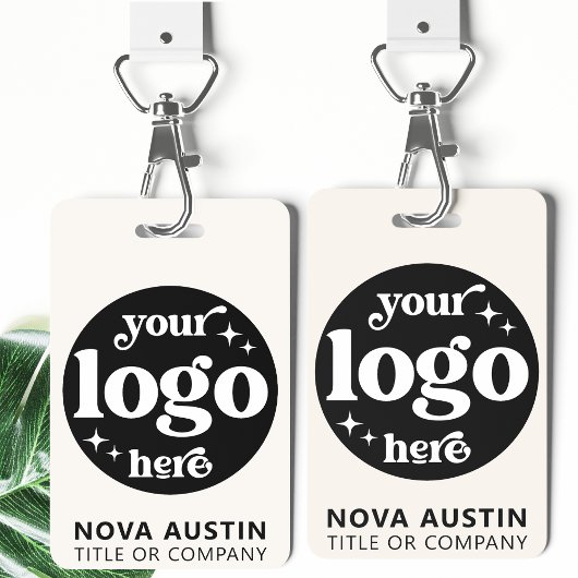 Eenvoudige Professionele Bedrijf Logo Personeel ID Badge