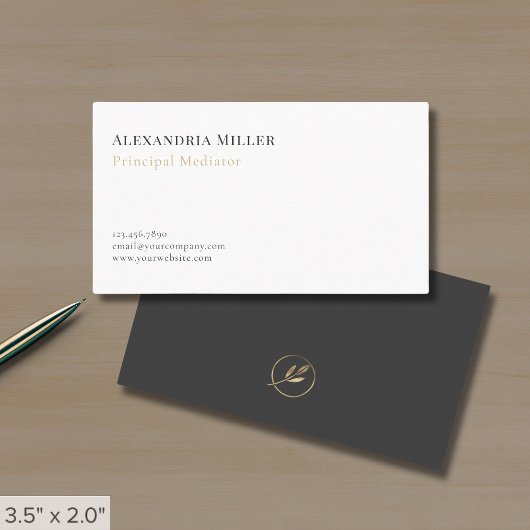 Eenvoudige professionele bemiddeling visitekaartje