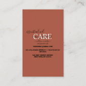 Eenvoudige professionele Essential Oil Care Visitekaartje (Achterkant)